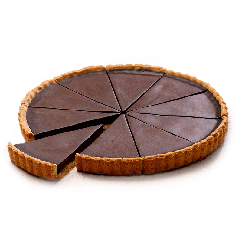 tarte au chocolat prédécoupée