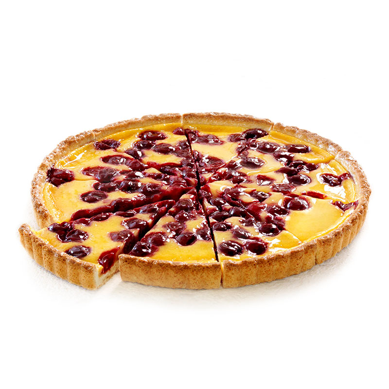 tarte clafoutis aux griottes prédécoupée