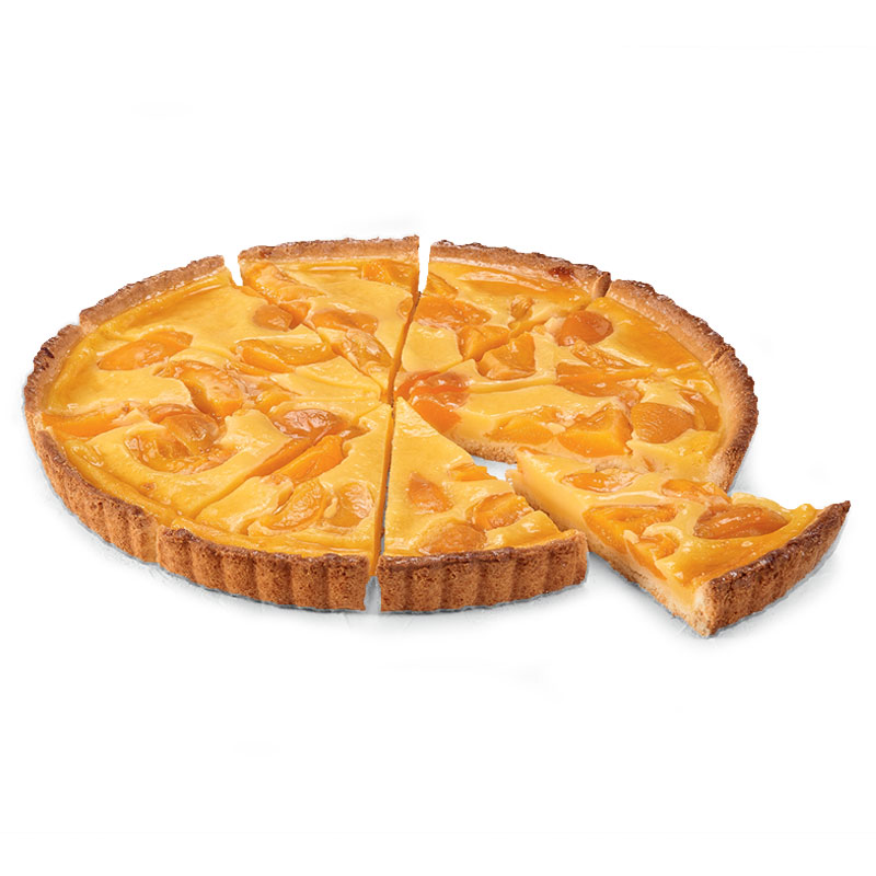 tarte clafoutis abricot prédécoupée