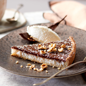 Tarte noix de coco et pâte à tartiner